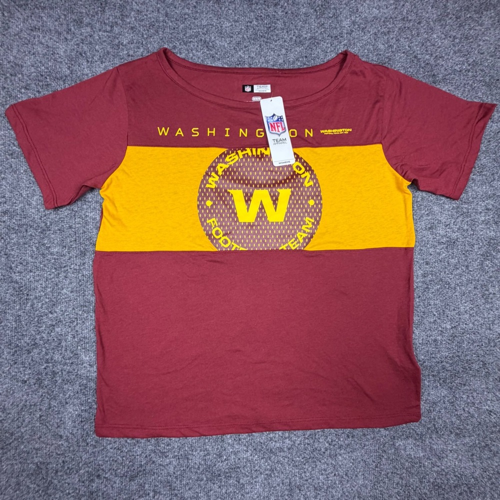 NFL Team Apparel Washington Football Team Womens Shirt Burgundy Gold Size M NWT
